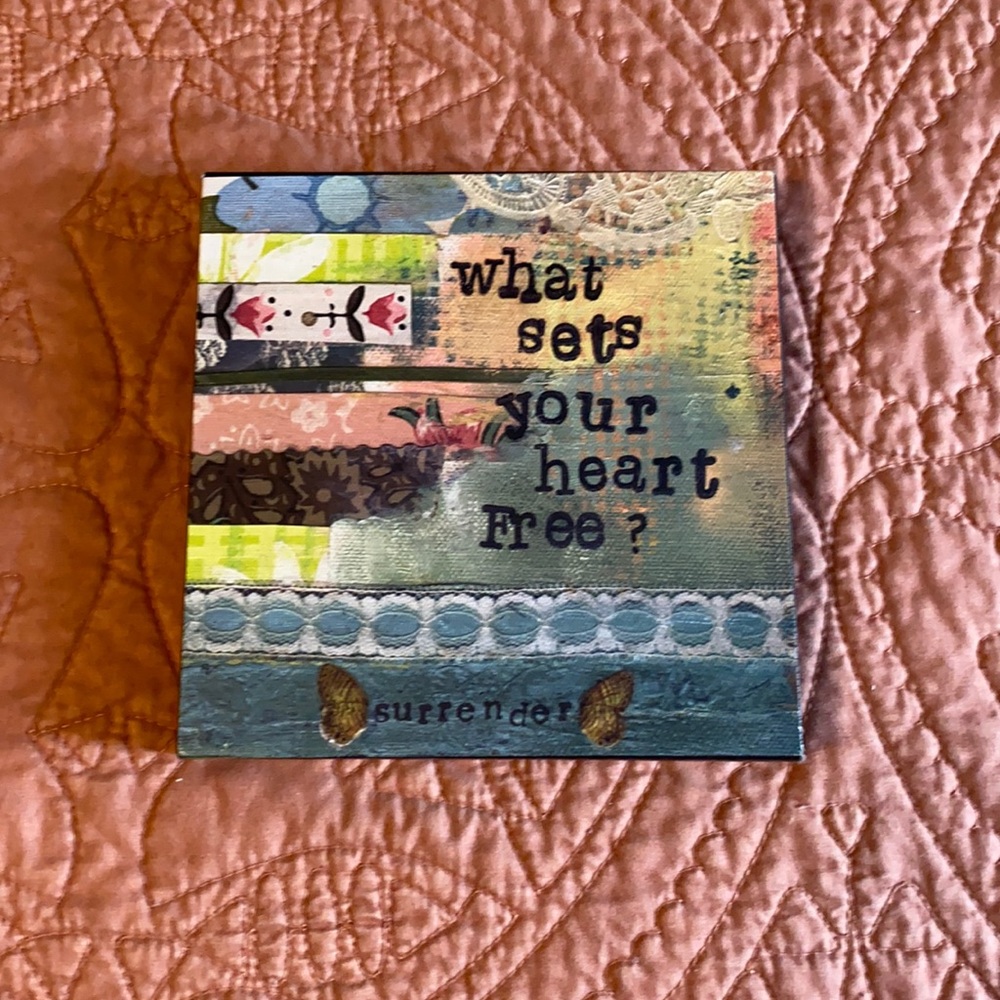 Lovely wall art by Kelly Rae Roberts. Perfect condition.